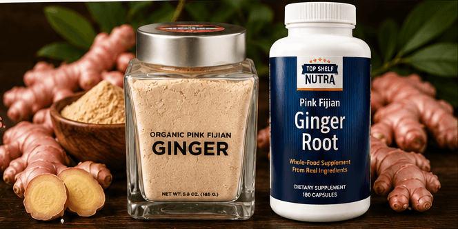 Pink Fijian ginger root